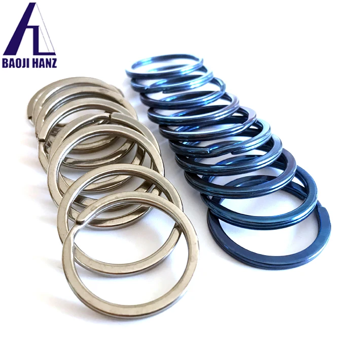 12mm 25mm 32mm Split Titanium Key Ring for Key chain