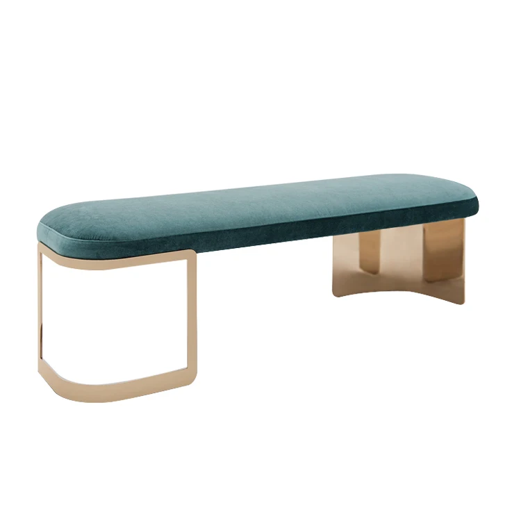 Professional China Supplier Bedroom Furniture Luxury Italian Bed Bench Bed End Stool