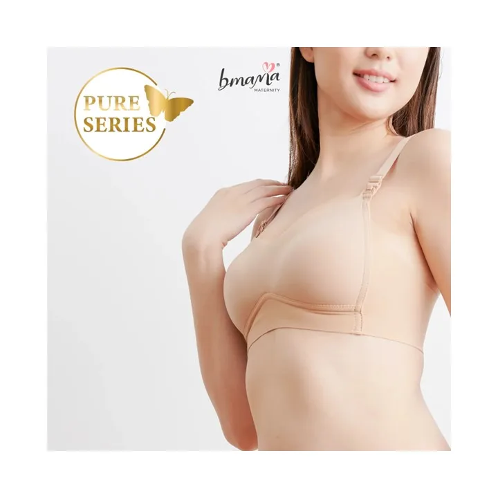 Wholesale High Quality Silk Seamless Nursing Tshirt Bra Lace XL Three Hook-And-Eye Closure Plain Breathable Nursing