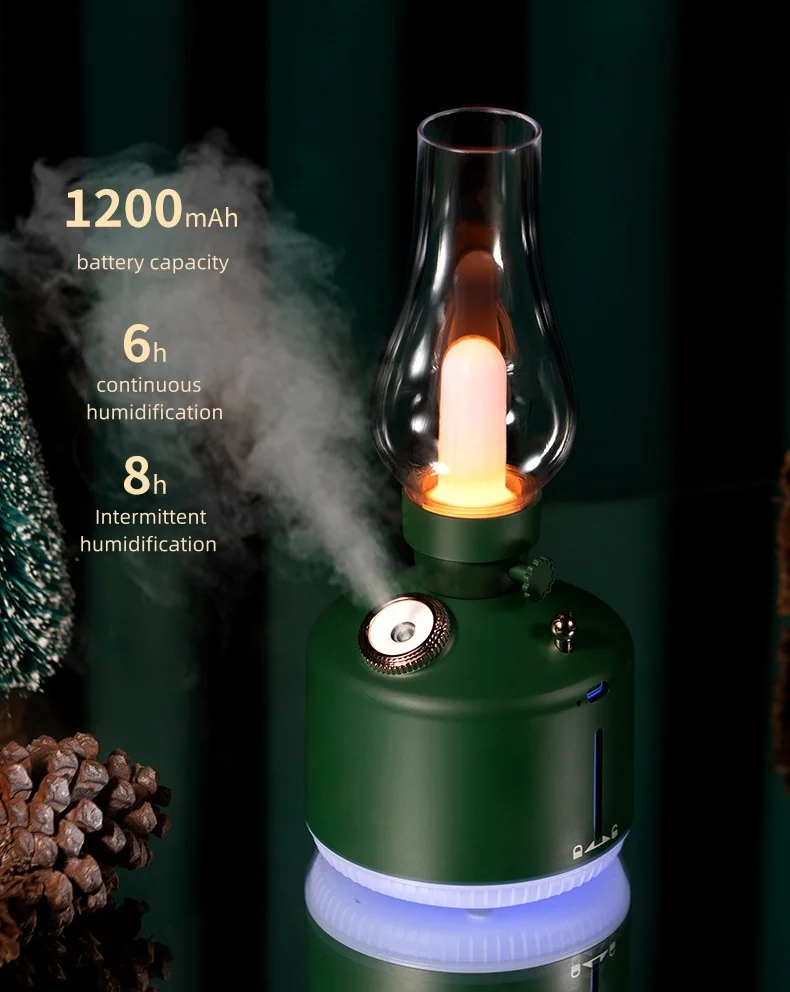New Retro Time Light Humidifier USB Aromatherapy Wireless Home Silent Bedroom Air Humidifying Atmosphere Light