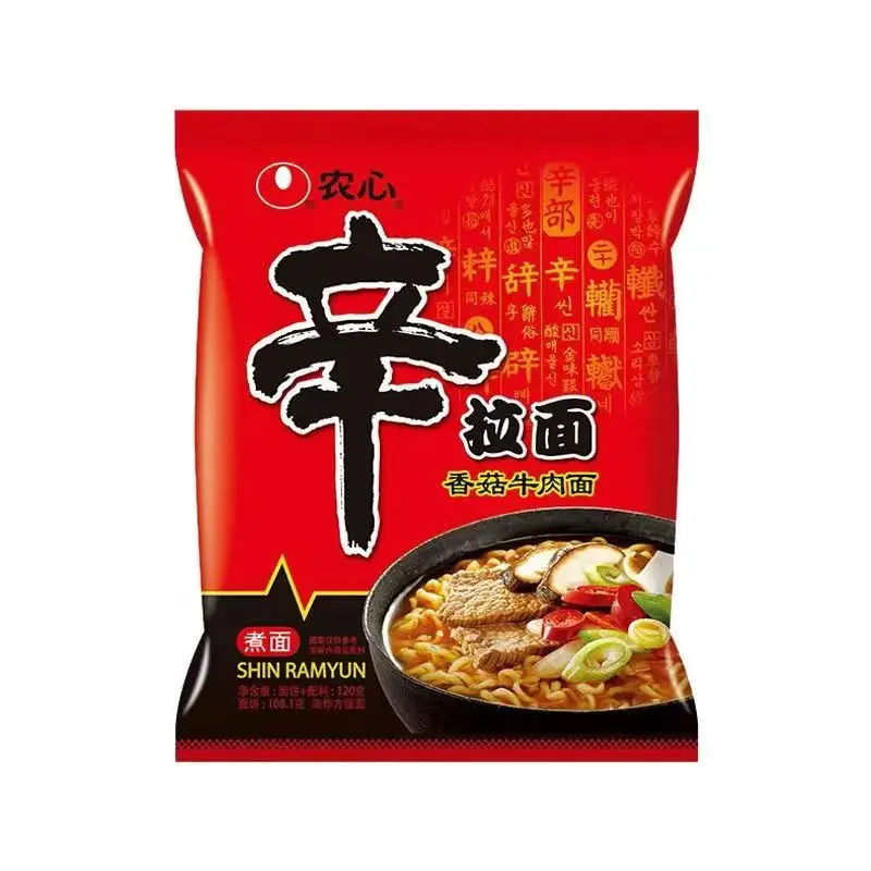 Оптовая продажа вкусные китайские блюда 600 г завтрак ужин корейский рамен с грибами говяжий вкус лапша быстрого приготовления