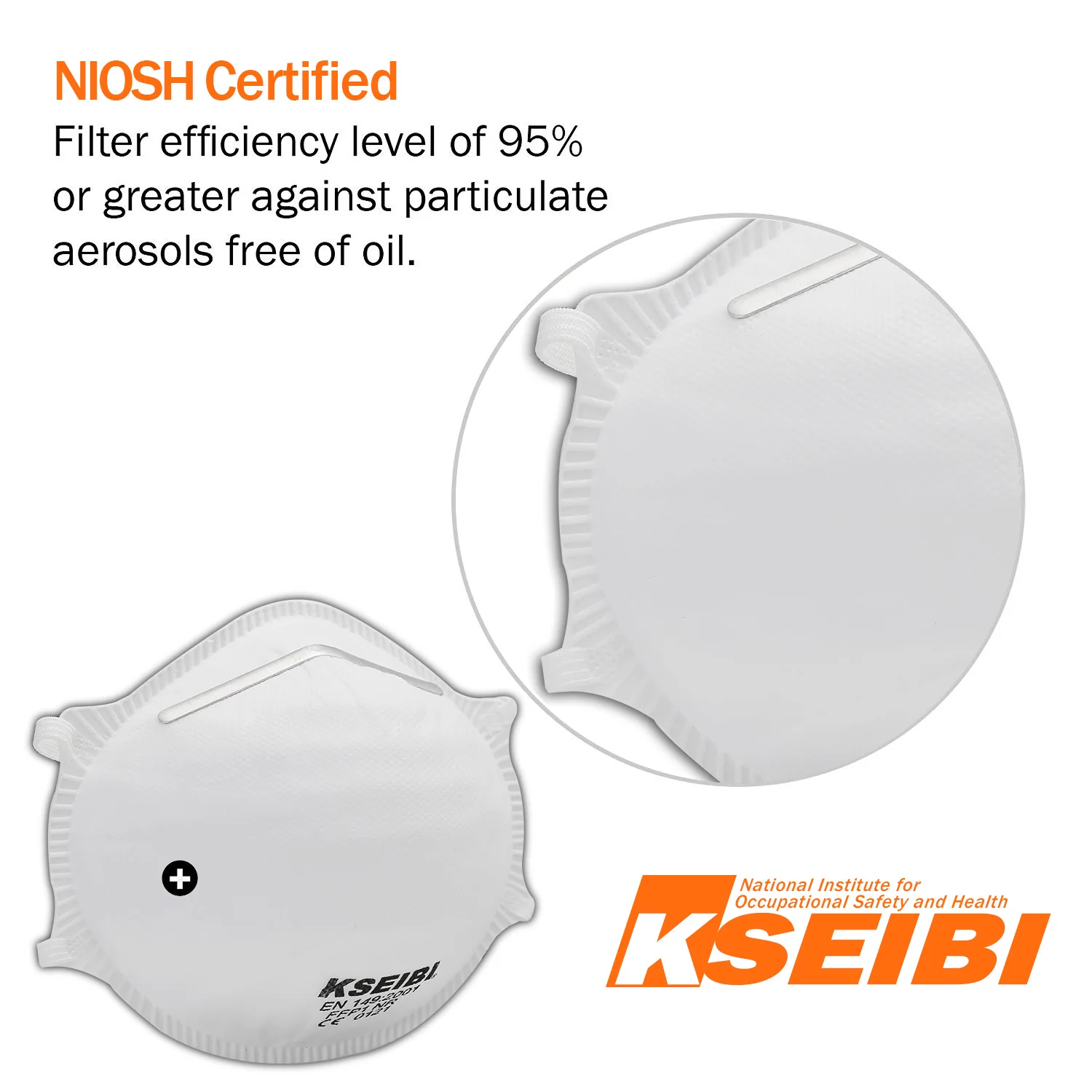 KSEIBI  Particulate Respirators Anti-Dust Mask Chemical Safety Set 3-PC