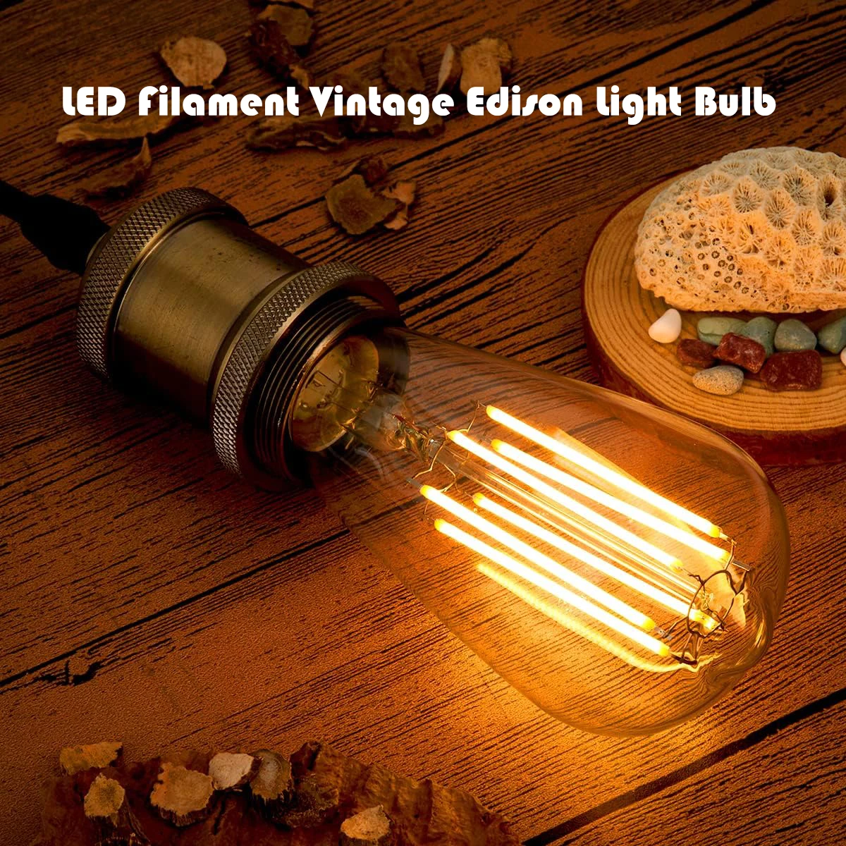 antique decorative Edison decorative ST64 amber clear E27 4W 6W 8W LED FILAMENT BULB