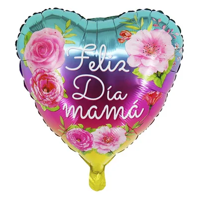 New 18 Inch Spanish Happy Mothers Day Balloons Gift Te Amo Feliz Dia Mama Foil aluminum de la madre Globos For Party Decoration