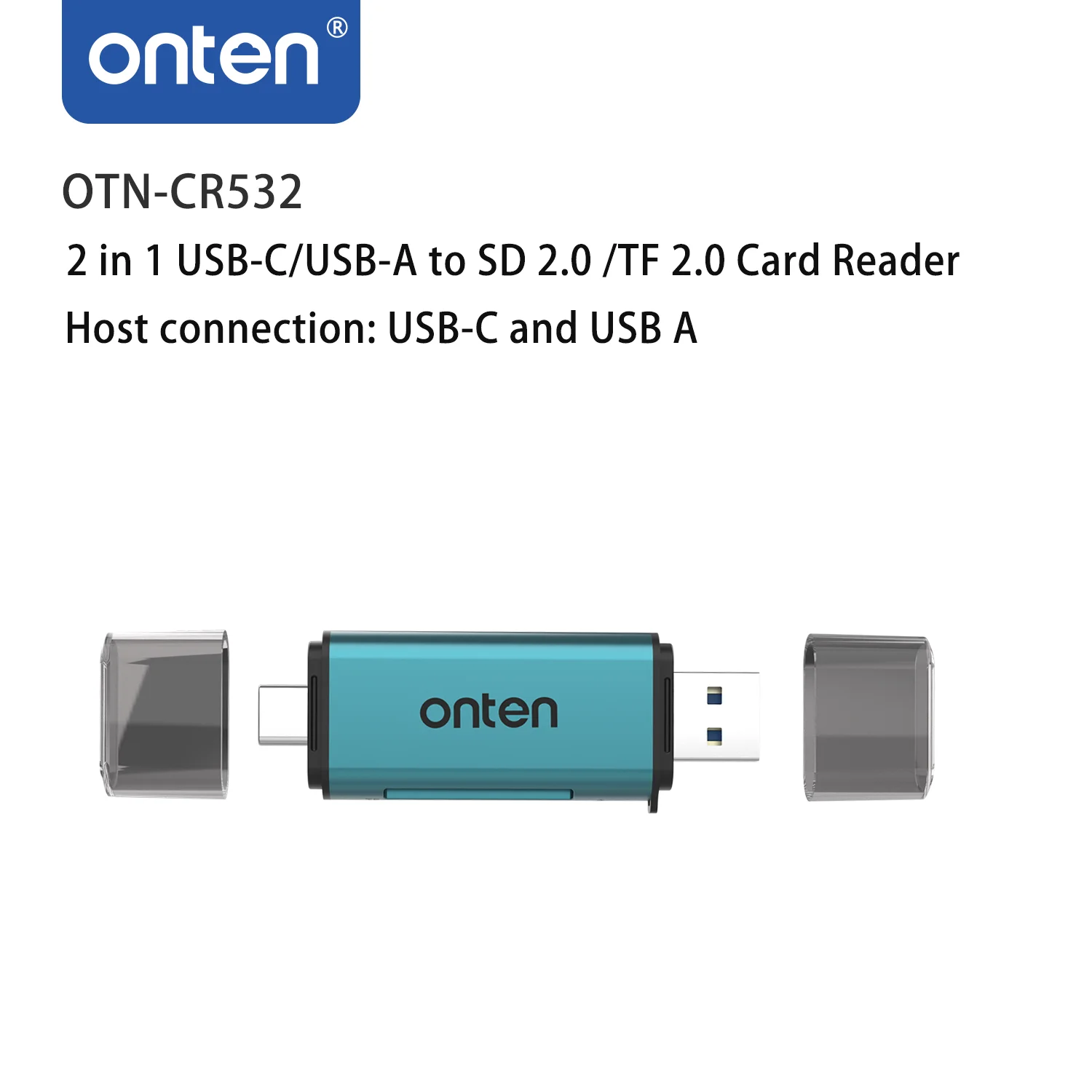 Wholesale Portable 2 in 1 USB-C USB-A to SD 2.0 TF 2.0 Card Reader with Magnetic Feature OTG CF Card Use Including SD