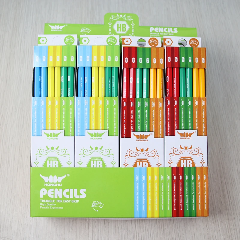 Bending Stationery Soft flame HB Pencil with Eraser Flexible Soft New Folding for Children packing Deformation Colorful Stripe