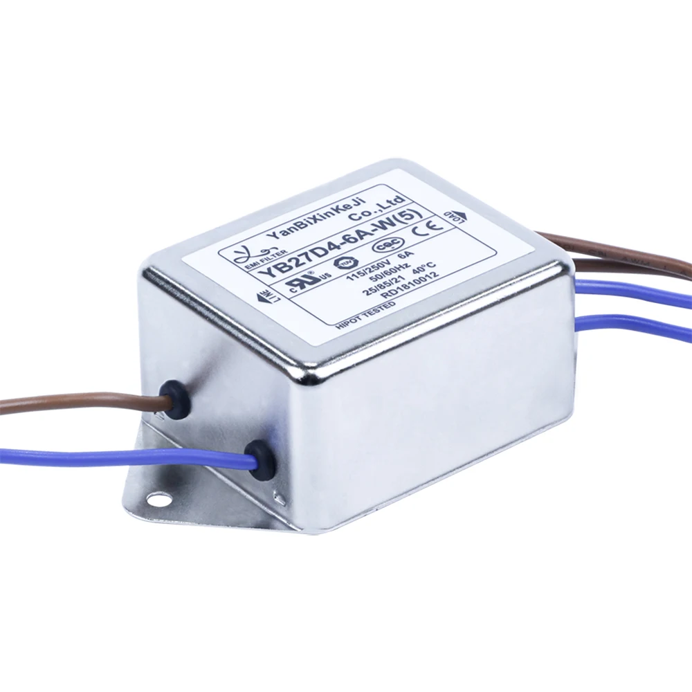 YB27D4-6A-W EMI фильтры линия электропитания фильтры однофазные силовые фильтры