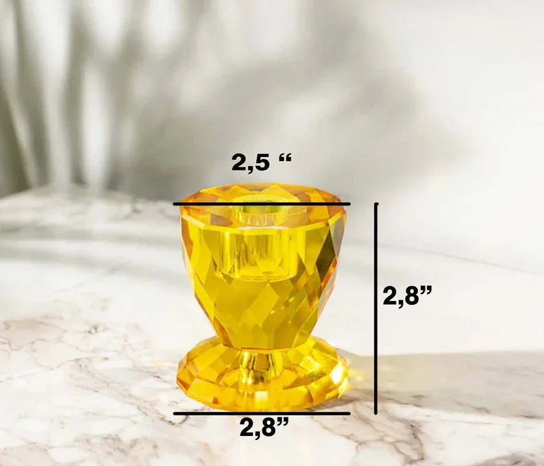 CH240 crystal candle holders colorful glass jars wedding decoration table desktop