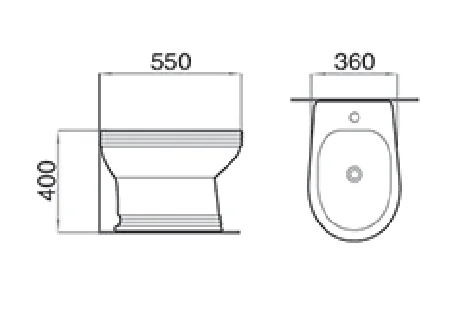 
Bathroom ceramic white color floor mounted women bidet WC 