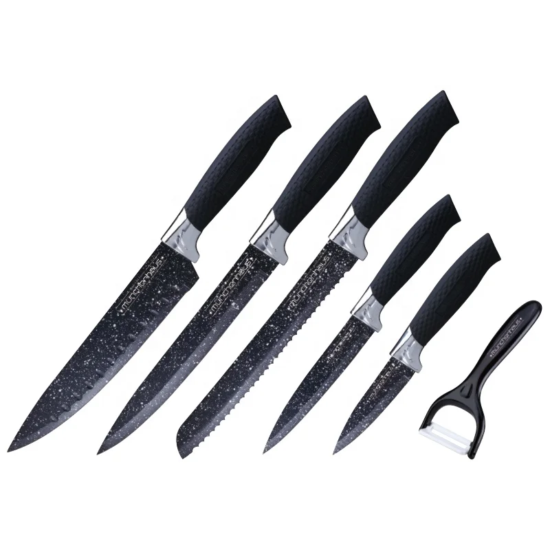 
Kitchen King 6 piece cuchillos chef kitchen knife set knife gift box chef galaxy pattern knife set Super Sharp Edge for cooking 