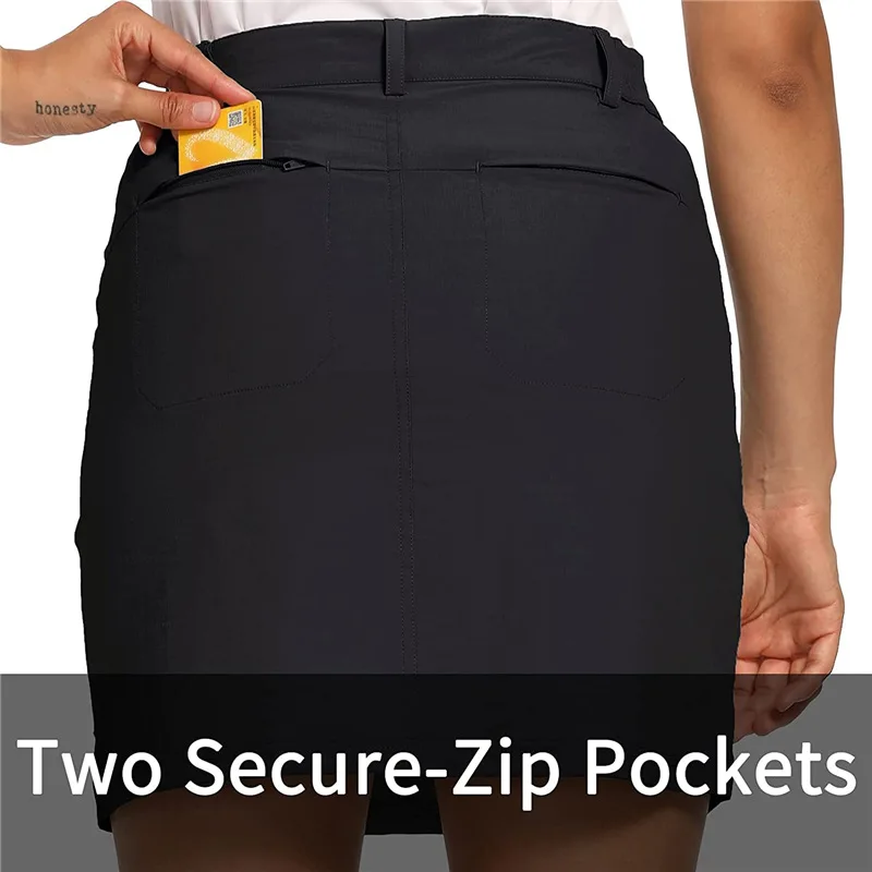 Женская уличная юбка для гольфа Skort UPF 50 + быстросохнущая Спортивная с карманами на молнии активного отдыха походов тенниса тренировок