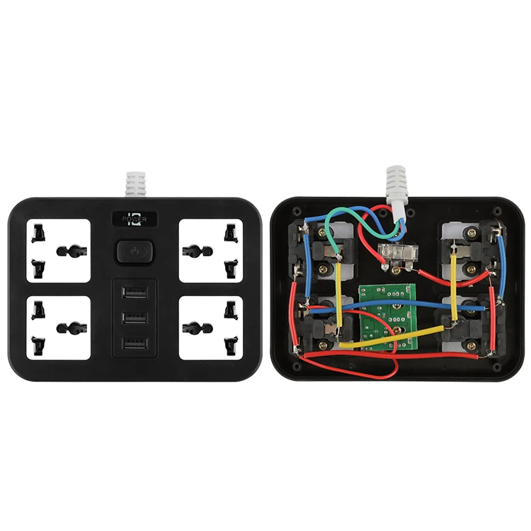 Hot-selling 4 Way Extension Cord With 3 Usb And Type C Ports Usb Power Strip Surge Protector