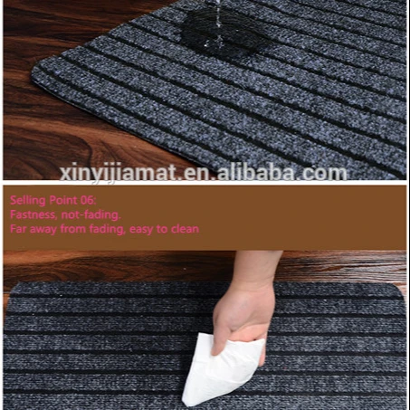 Entrance anti-slip jacquard carpet checker board design carpet with PVC backing