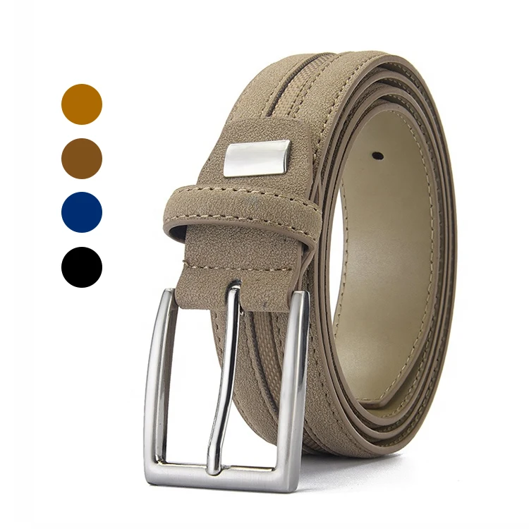 Factory OEM Luxury Alloy Metal Pin Buckle Belt Custom Classic Cowhide Genuine Leather Belts For Men