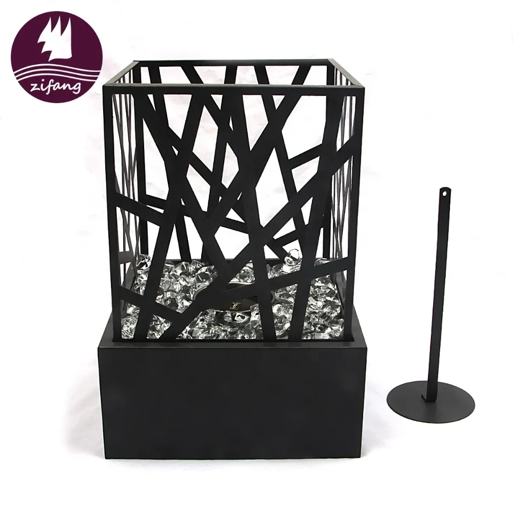 Wholesale Ethanol Fireplace Stainless Steel Hollowed out Indoor Garden Balcony Living Room Dining Table Bioethanol Stove