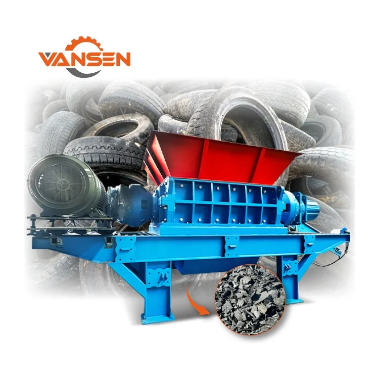 small foam rubber tyre tire plastic waste shredder machine for recycling