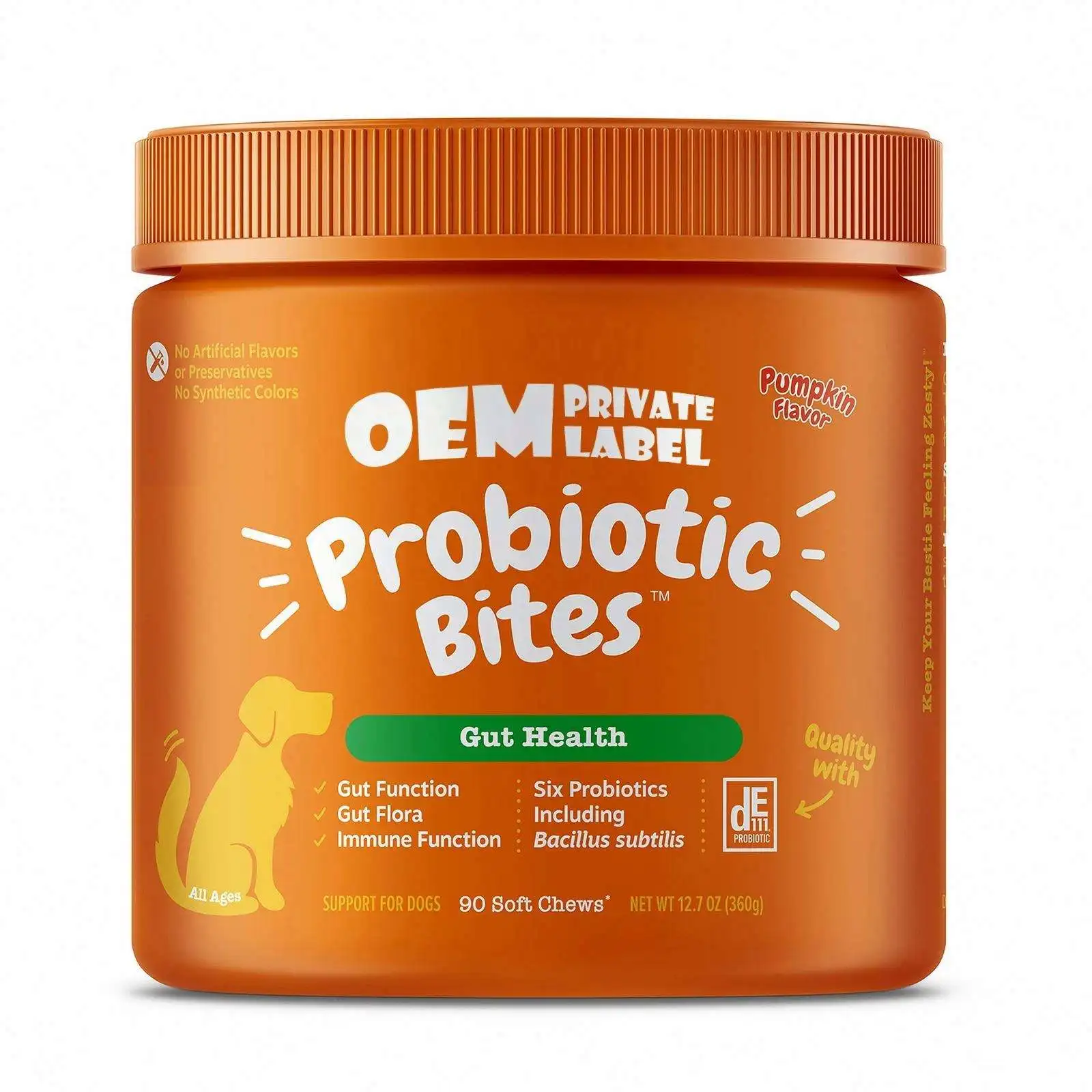 OEM Probiotic soft chews treats for dog health care dog nutriton supplements and vitamin with custom formula