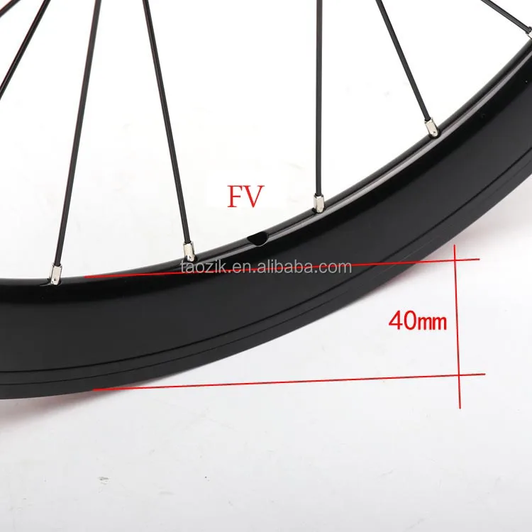 TAOZIK W22-03-451 22 inch 4 bearings 40 mm blade rim Disc brake hub 24 hole City Road folding bike wheels