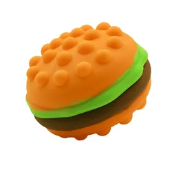 Best Selling Manufacturer Silicone Pop Bubble Fidget Toy 3D Squeeze Balls Hamburger Stress Ball Pop Sensory Toys