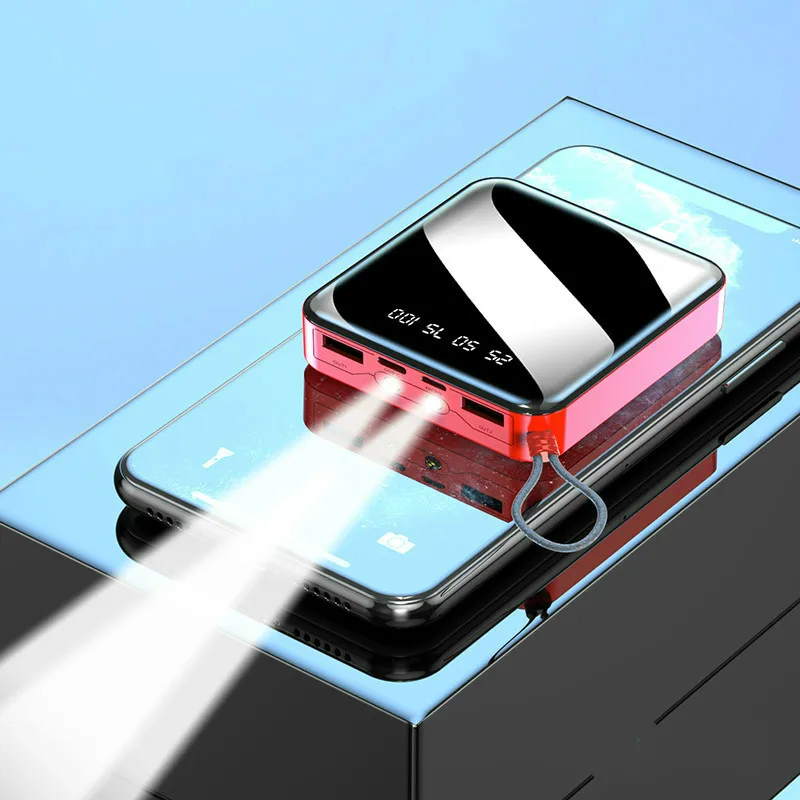 Mini Power Bank 30000mAh LED Power Display 10000mAh Small Portable Charger Bank Mobile Bank Power Supply