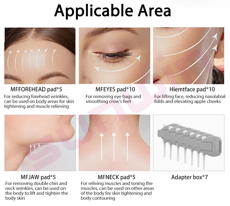 Portable PCRF Facelift Peface Muscle Tone Eye Lift RF Wrinkle Removal Double Chin Facial Contouring EMS+RF Anti-Aging Machine