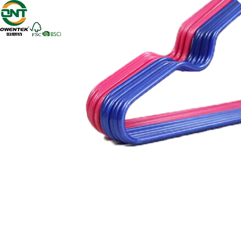 Wholesale black white non slip perchas clothes Hanger  Wholesale Metal hanger wire PVC heavy duty coat hangers percha metalica