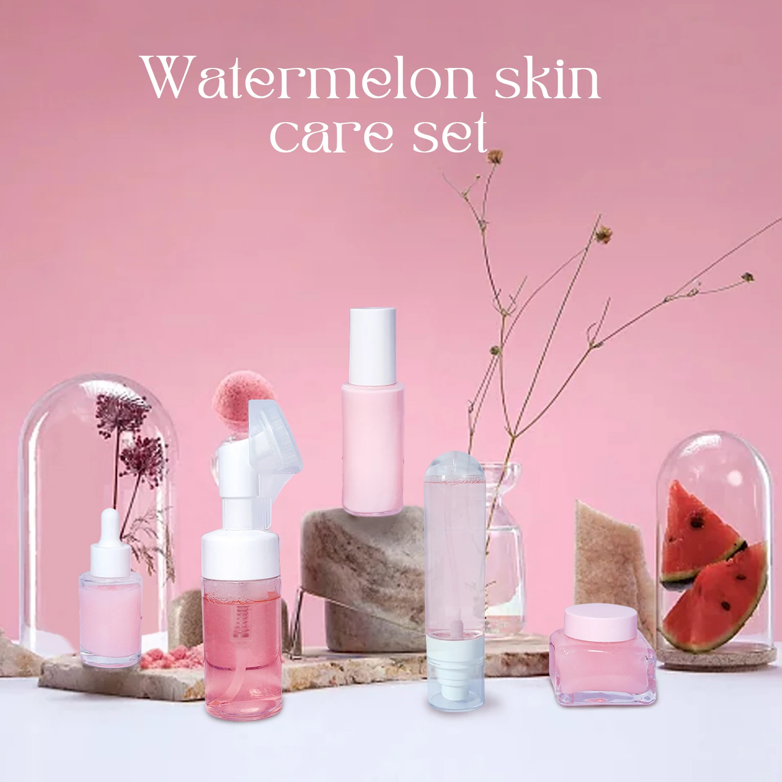 Beauty Cosmetics Private Label Skin Care Products Deep Cleansing Anti-Aging Lightening Moisturizing Watermelon Skin Care Set