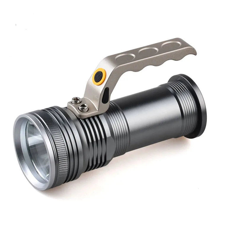 Aluminum Alloy Handheld 10W XML-T6 LED Cold White Light LED Searchlight Heavy Duty Rechargeable Tactical Flashlight Torch