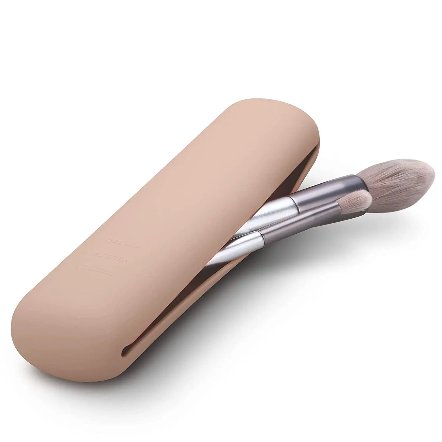 Custom Travel Silicone Make Up Bag Case Makeup Brush Holder Cosmetic Face Brushes Holder Pouch for Toiletry Organizer.