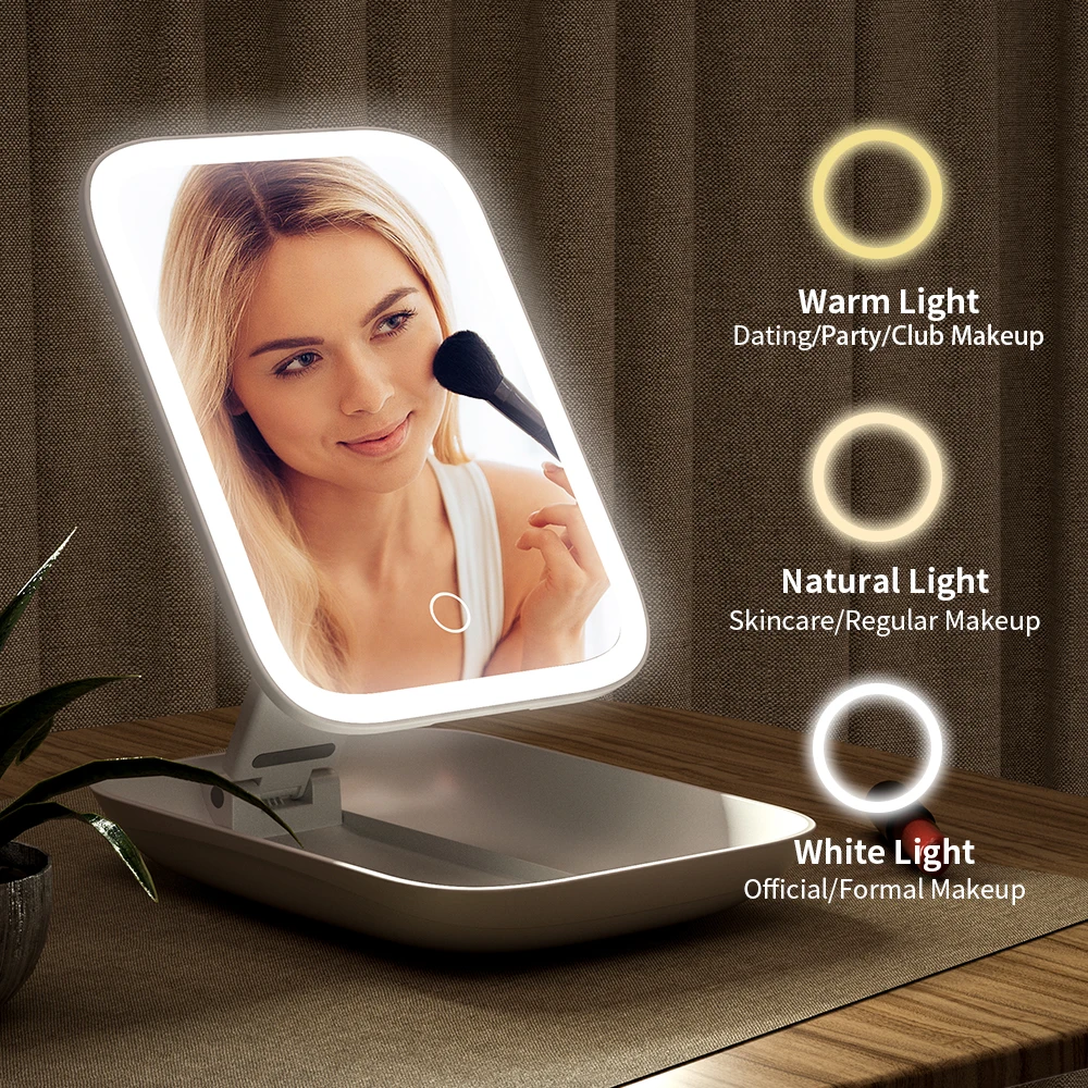 Пластиковое перезаряжаемое настольное светодиодное освещение для макияжа M15