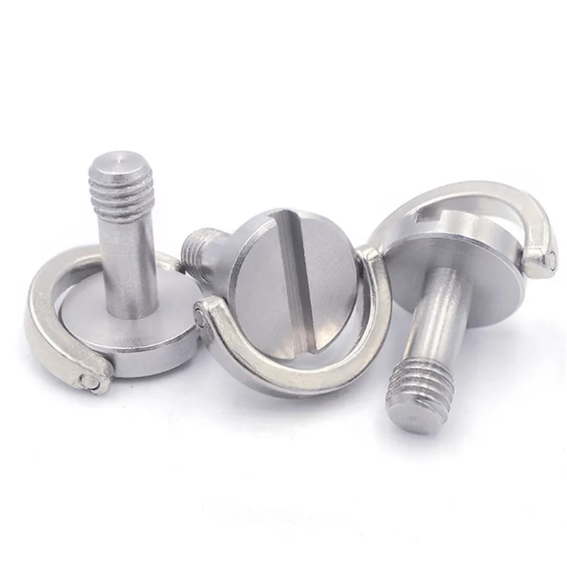 Stainless Steel Gimbal Base D Shaft D-Ring 1/4 Quick Release Tripod SLR Camera Screw for Camera Tripod Monopod QR Plate