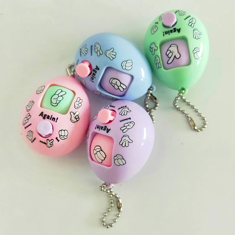 
2019 Toys plastic egg with chain kids education rock paper scissors guessing rps toys game mora toys 