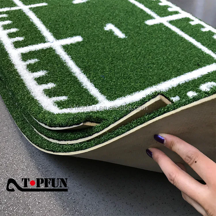 5mm PU Foam Marked Artificial Grass Turf For Gym Flooring Sled Track