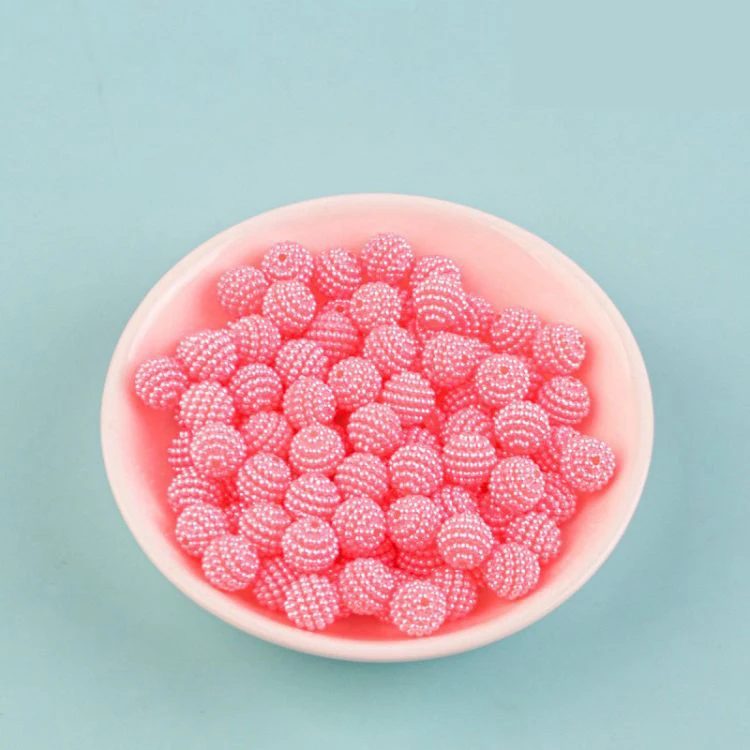 Candy Colors 20mm Round Beads ABS Pearls Fireball Plastic for Bracelet Making