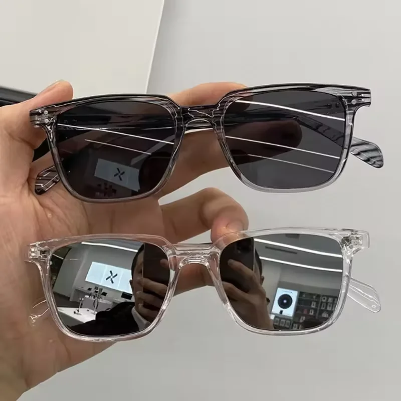 Korean version of small square frame metal sun glasses personality retro driving riding shade men glasses sunglasses wholesale