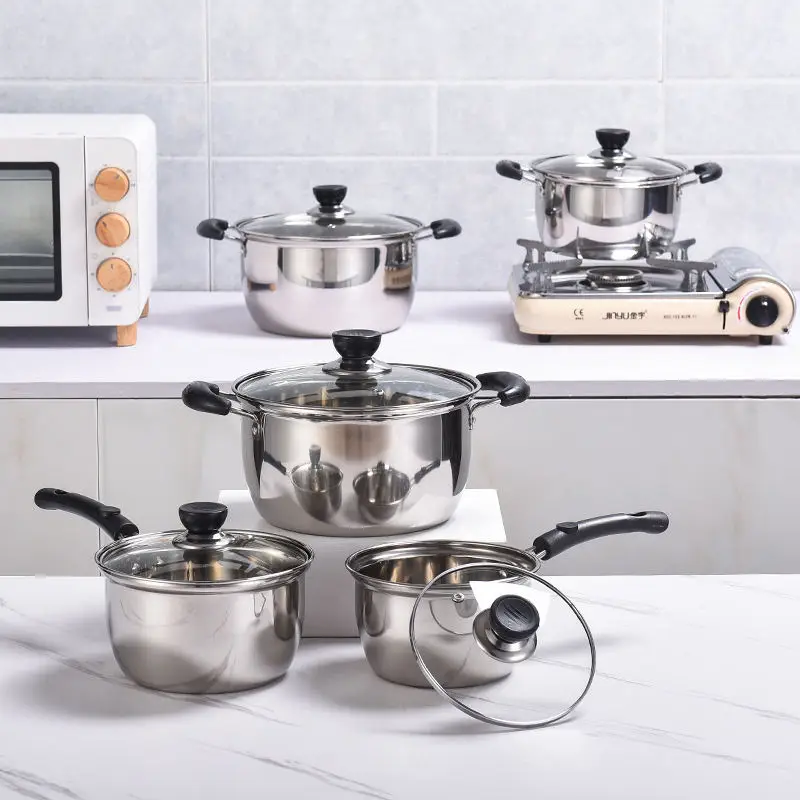 Modern Cocina Cooking With Cover Stainless Steel Cooking Soup Non-Stick Pot Kitchen Cooking Tools