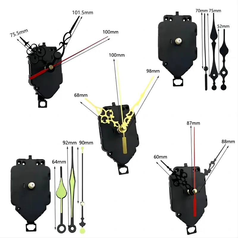 Factory  Quartz Clock Movement With  Clock Hands Wall Clock Mechanism Accessories