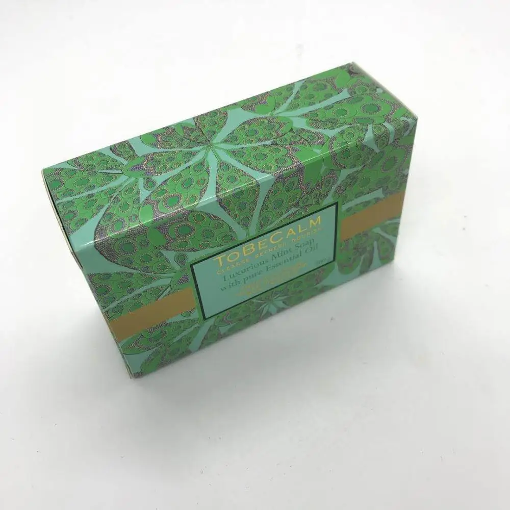 Shanghai factory recycled custom folding soap paper box for handmade soap packaging