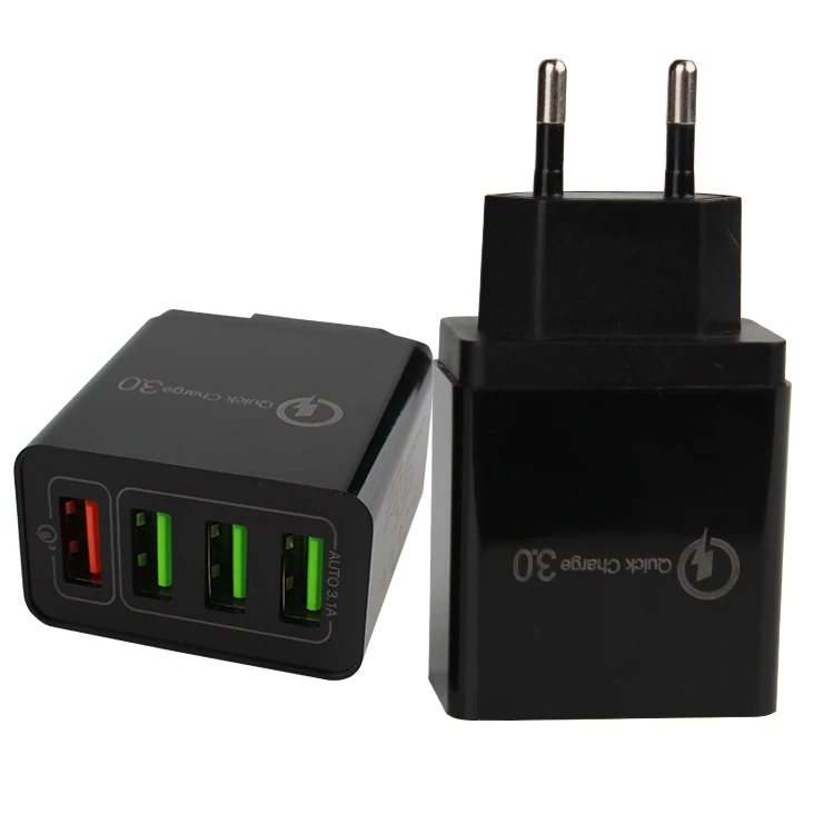 Smart QC3.0 Quick Mobile Tablet Fast Charging Chargers Android Type-c IOS Travel 4 USB Charger Phone Accessories