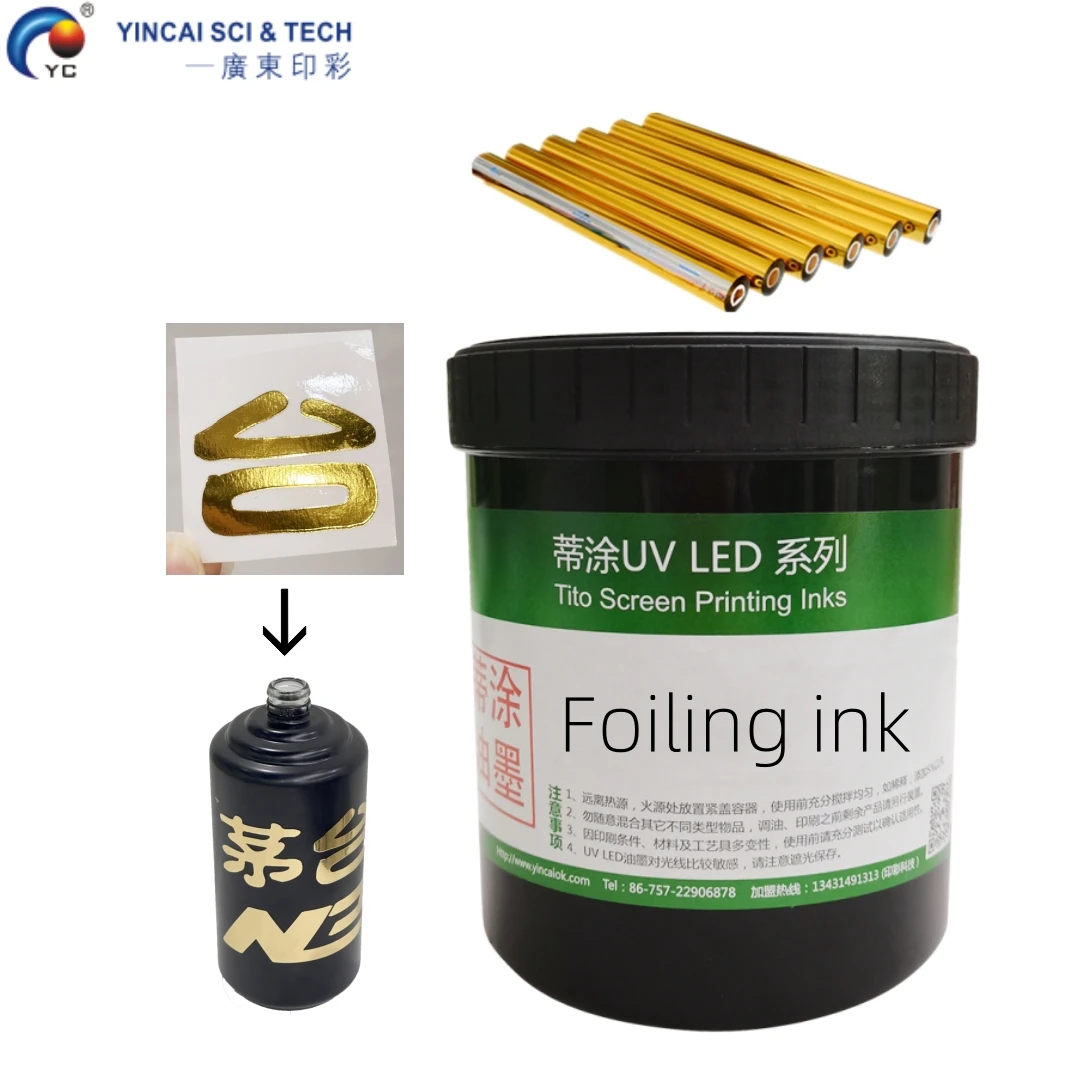 Primer laminated gold foil glue base ink for waterslide decal screen printing