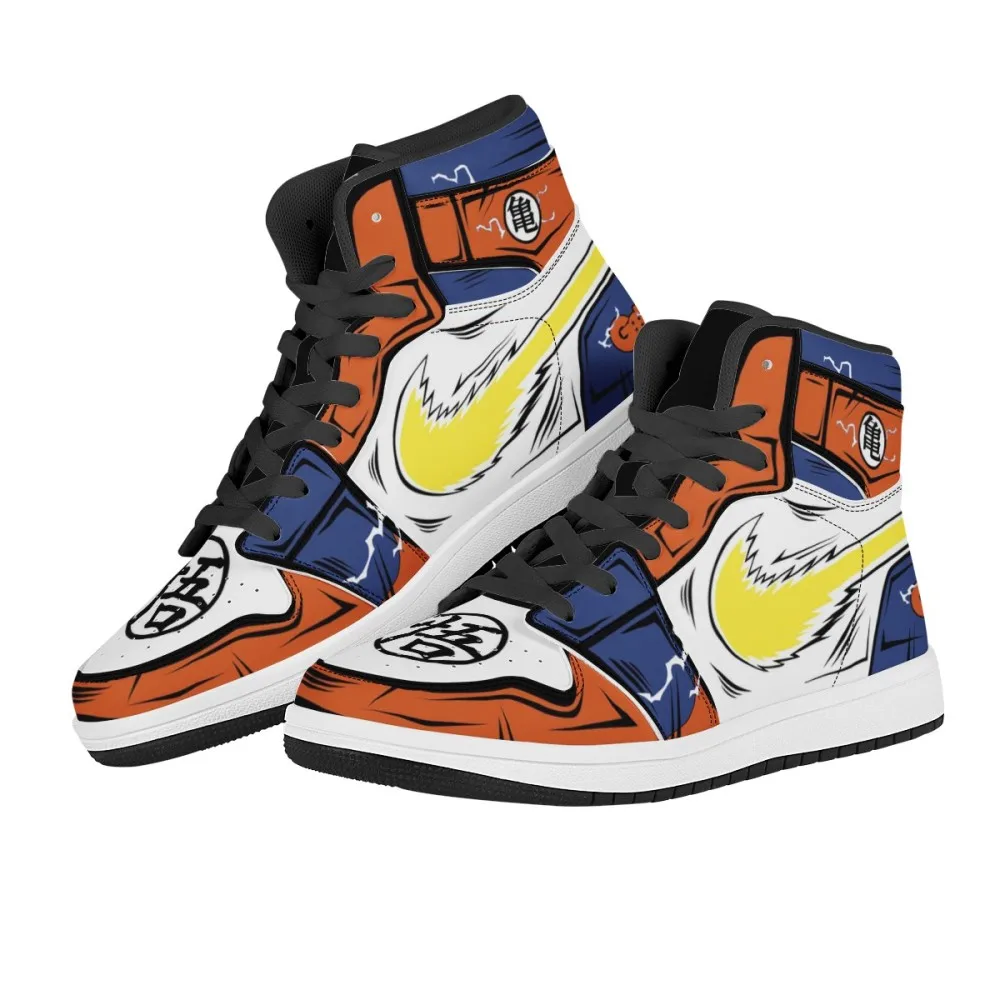 Cross border Anime printed shoes for 4 style Super Saiyan son goku men and women couples high top DBZ casual shoes fashion shoes