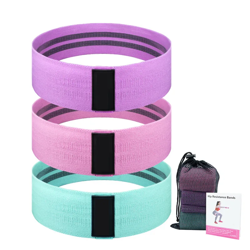 Wholesale Custom Logo Yoga Booty Bands Hip Fabric Resistance Bands Manufacture Pink Resistance Band