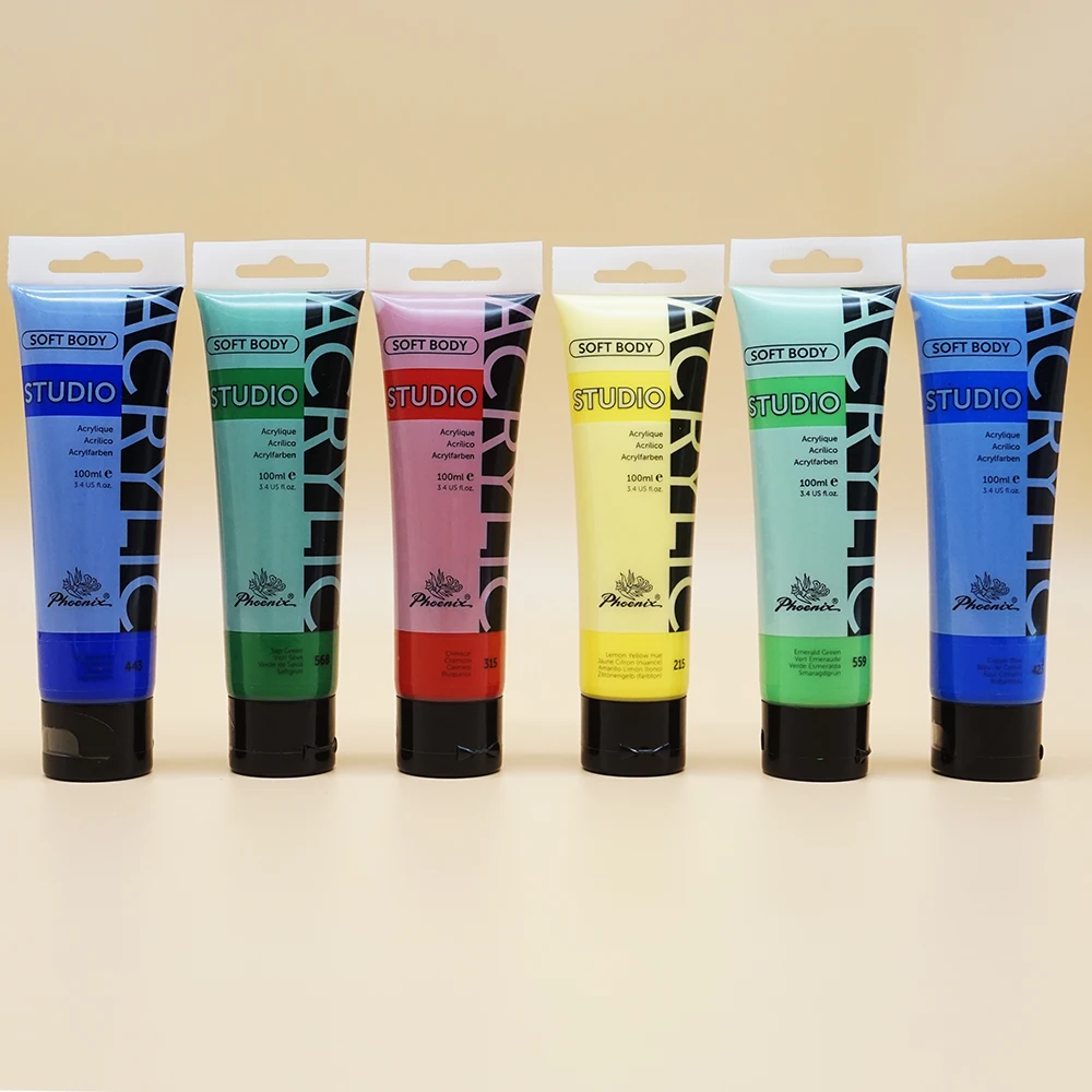Phoenix paints acrylic 100 Ml paint set diy painting kids acrylic pouring paint