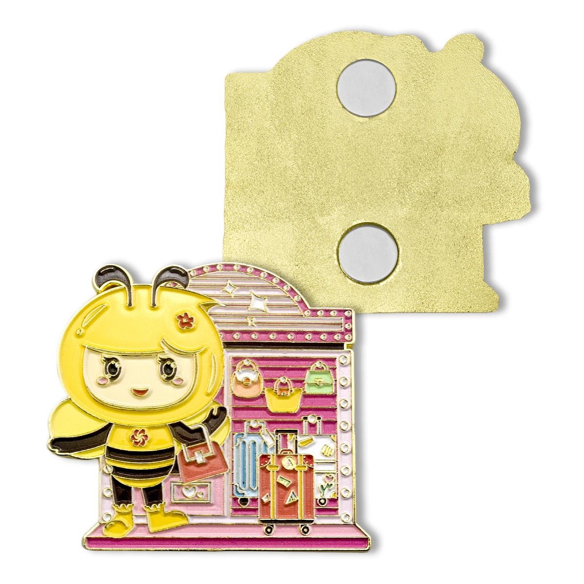 Wholesale Customized Cartoon Animal Canton Fair Designs Soft Enamel Gold Finished Fridge Magnet Refrigerator Magnet