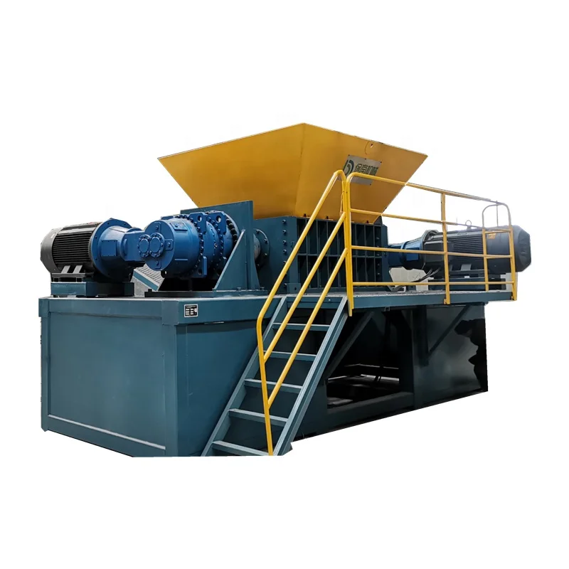 Shredder Recycling Machine Scrap Car Body Double Shaft Crusher Waste Metal Provided Bearing,motor 1-3t/h Baonan CN;HEB SKD-11 45