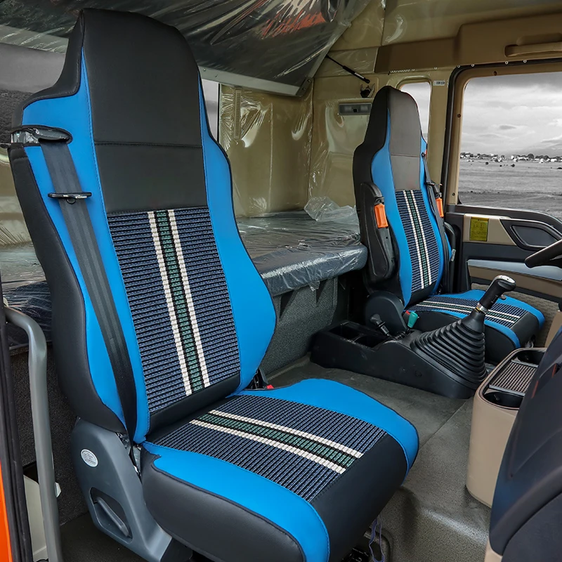 Customized universal Luxury style Dump truck tracto Truck Seat Covers For Scania Volvo FH  Daf  Mercedes Actros Sitrak 2012 2015