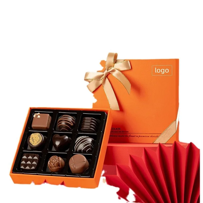 Hot Sale Christmas  Square Gift Luxury Chocolate Bonbon Box Wedding Custom Wholesale Packaging Empty Best Chocolate Box