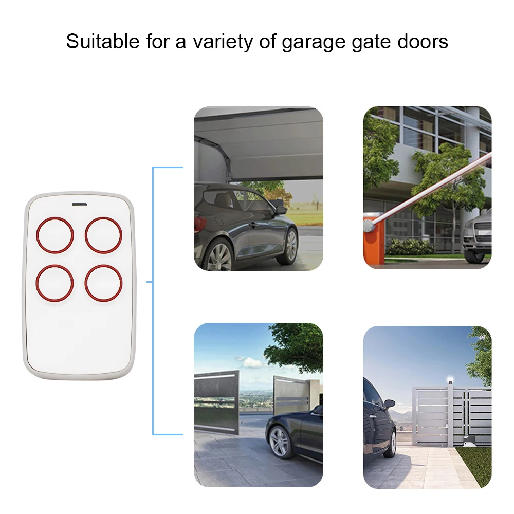 Smart Garage Door Remote Control Switch 4 Button Remote Control Wireless Remote Control Switch SMG-262 433.92MHZ