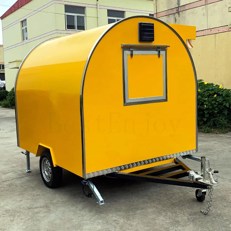 Retro Caravan Catering Fast Coffee Pizza Bar Ice Cream Bbq Chicken Mini Europe USA Concession Cart Van Mobile Food Truck Trailer