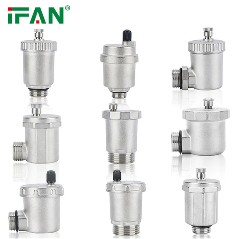 IFAN High Pressure Air Venting Valve Control Water/Gas Brass Air Vent Valve 1/2 Inch Exhaust valve